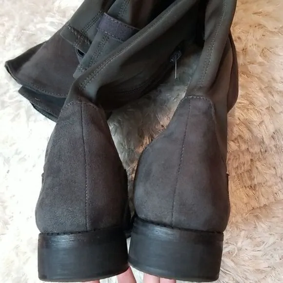 Rebel by Zigi Women's Round Toe‎ Knee High Fashion Dark Grey Size 8.5