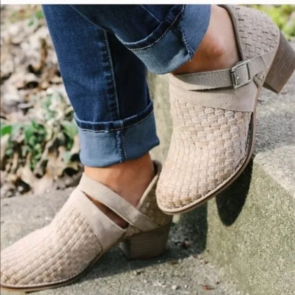 Rebels Gates Woven Ankle Boots Suede Buckle Size 6 NEW