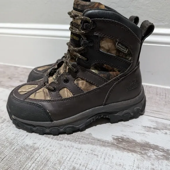 Red Wing Irish Setter Boots Y’S 3 D Width TRAIL‎ PHANTOM Camo Waterproof EUC