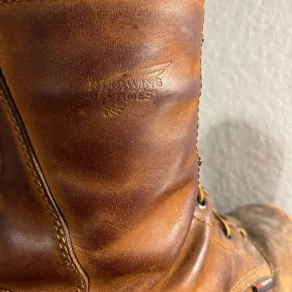 Redwing Mens Logger Max Brown Leather Boots 4420 Steel Toe Sz 11.5D Waterproof