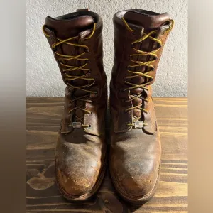 Redwing Mens Logger Max Brown Leather Boots 4420 Steel Toe Sz 11.5D Waterproof