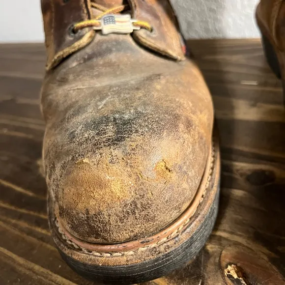 Redwing Mens Logger Max Brown Leather Boots 4420 Steel Toe Sz 11.5D Waterproof