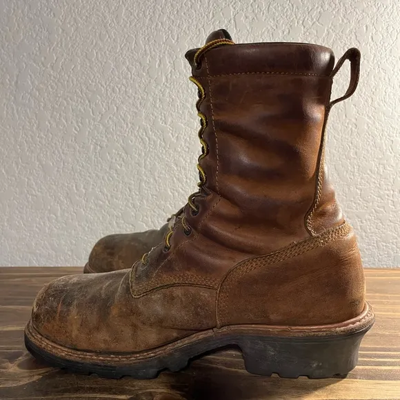 Redwing Mens Logger Max Brown Leather Boots 4420 Steel Toe Sz 11.5D Waterproof