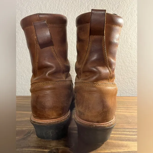 Redwing Mens Logger Max Brown Leather Boots 4420 Steel Toe Sz 11.5D Waterproof