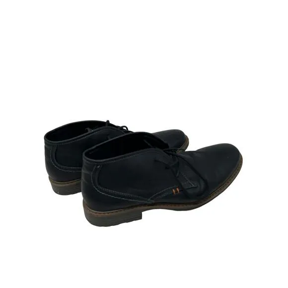 Restoration Gobi II Chukka Boots Black Leather/Canvas Men's 10.5