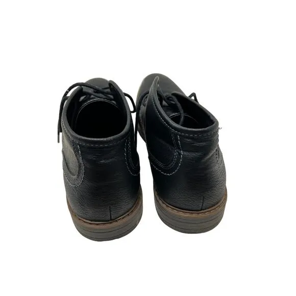 Restoration Gobi II Chukka Boots Black Leather/Canvas Men's 10.5