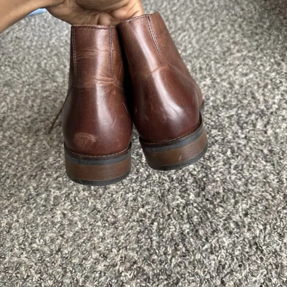 Rhodes Huckberry Dean Boots Brown Leather Men's US Size 12 Chukka NEW READ