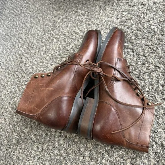 Rhodes Huckberry Dean Boots Brown Leather Men's US Size 12 Chukka NEW READ