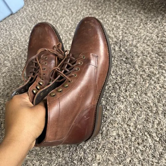 Rhodes Huckberry Dean Boots Brown Leather Men's US Size 12 Chukka NEW READ