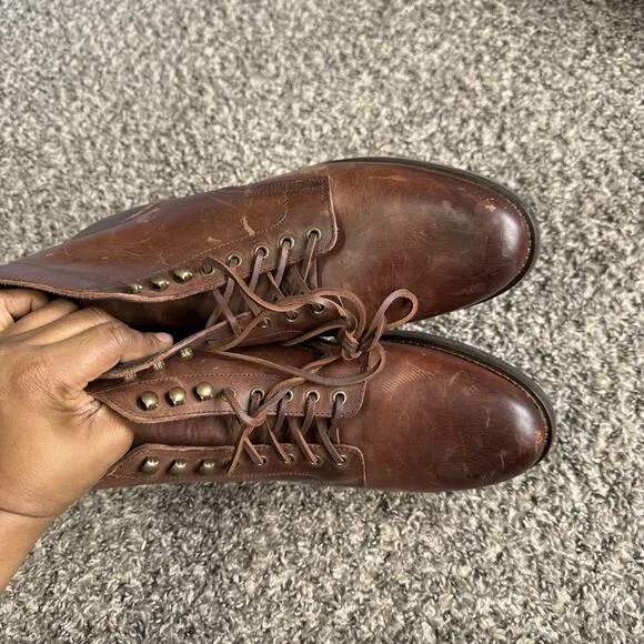 Rhodes Huckberry Dean Boots Brown Leather Men's US Size 12 Chukka NEW READ