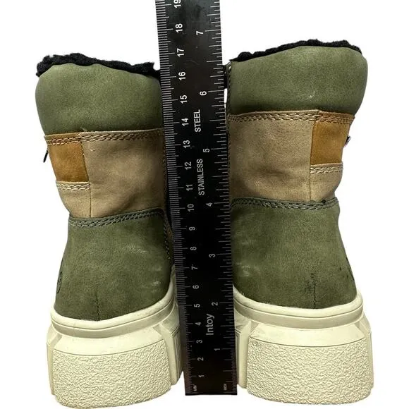 Rieker Boots X3404-90 Warmlined Lace Up Boot Womens 8 Waterproof Chunky Platform