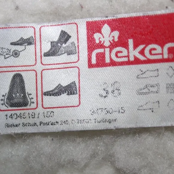 Rieker Women's Size 38(7.5 US) Brown Waterproof Knit Wool Collar Tall Boots