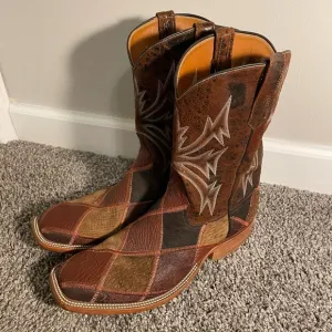 Rio’s of Mercedes Handmade in Texas Paatchwork boots Rare size 12D