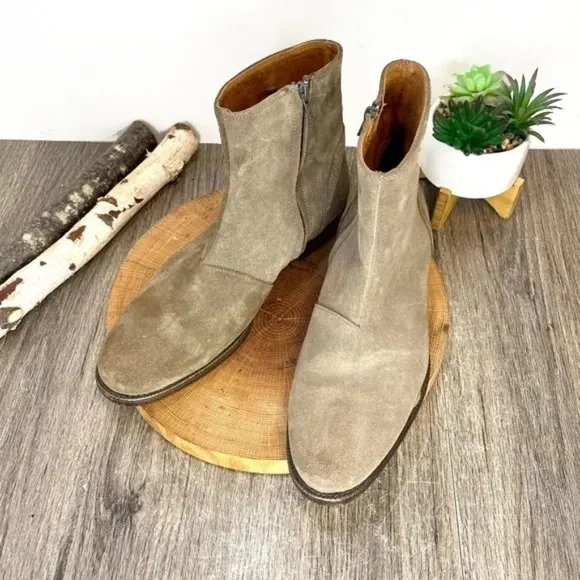 *Robert Wayne | Jacob Suede Ankle Zip Boots Size 10D