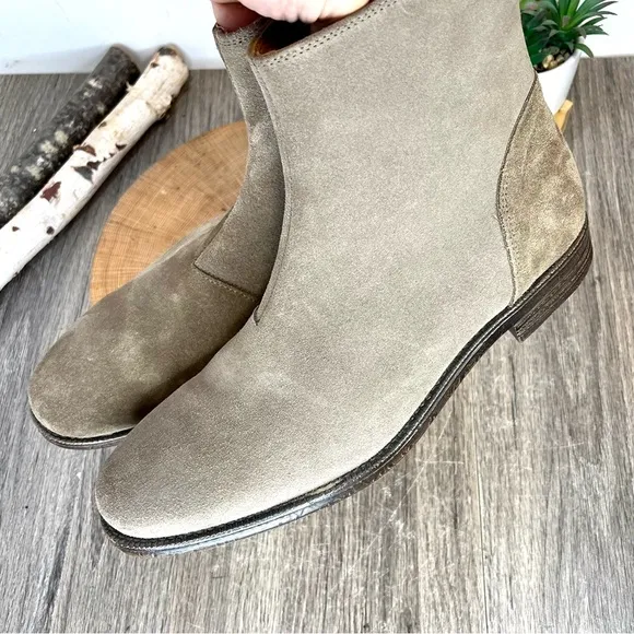 *Robert Wayne | Jacob Suede Ankle Zip Boots Size 10D