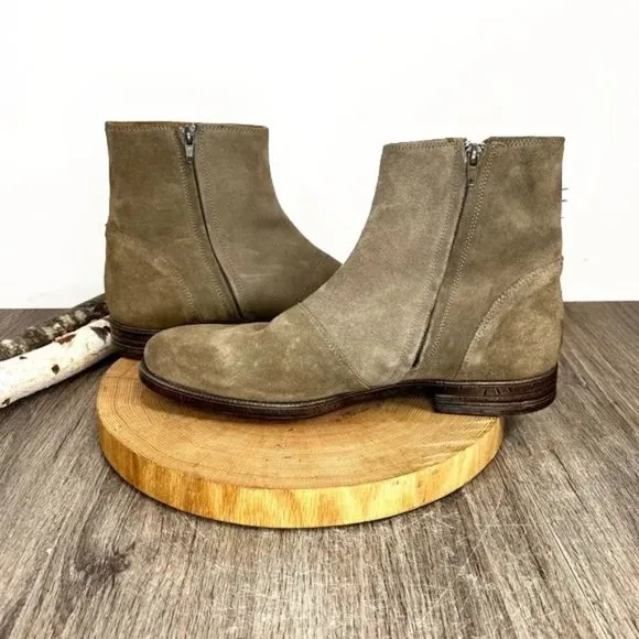 *Robert Wayne | Jacob Suede Ankle Zip Boots Size 10D