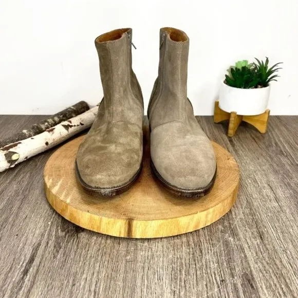 *Robert Wayne | Jacob Suede Ankle Zip Boots Size 10D