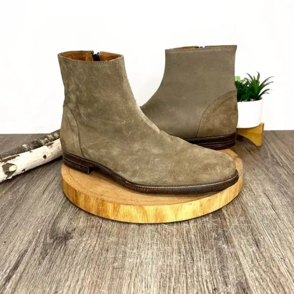 *Robert Wayne | Jacob Suede Ankle Zip Boots Size 10D