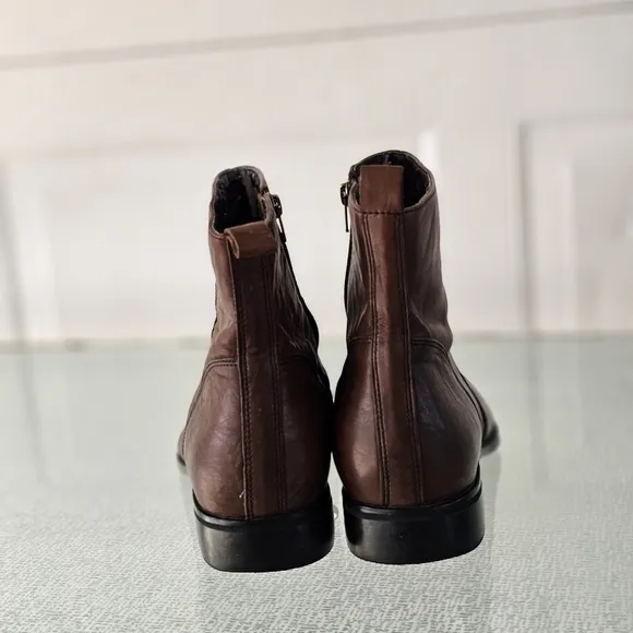 Rockport 12 Men's Brown Leather Square Toe Boots
