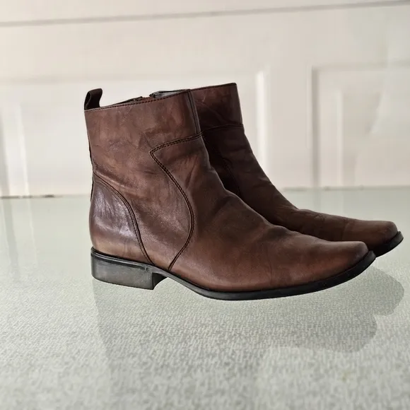 Rockport 12 Men's Brown Leather Square Toe Boots