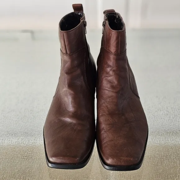 Rockport 12 Men's Brown Leather Square Toe Boots