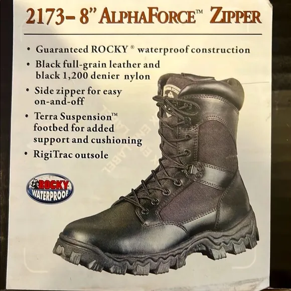 ROCKY - AlphaForce Zipper Waterproof Tactical Boots