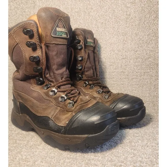 Rocky Boots Mens 6 Waterproof Hunting Boots 1000g In Foot 600g In Shaft Camo