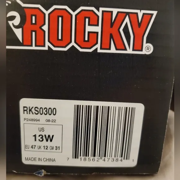 Rocky Brown Boots with High-Top Design and Padded Collar