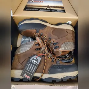 Rocky Brown Boots with High-Top Design and Padded Collar