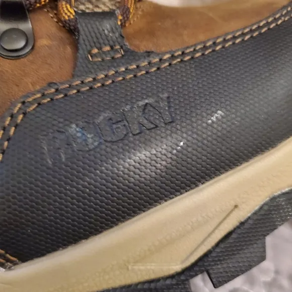 Rocky Brown Boots with High-Top Design and Padded Collar