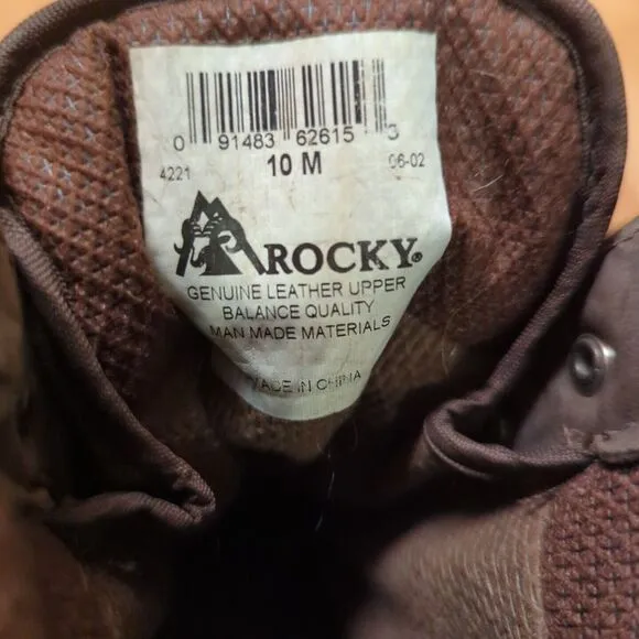 Rocky Gore Tex Hunting Boots Mens 10 M Brown Leather Suede Mossy Oak Camo