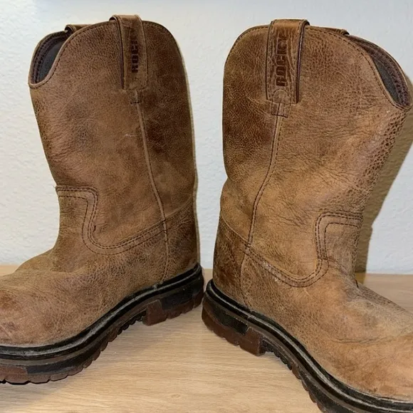 Rocky Kids 8” Original Ride Flx‎ Waterproof Brown Leather Western Boots Size 3
