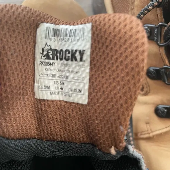 Rocky Kids Boots in Brown and Black