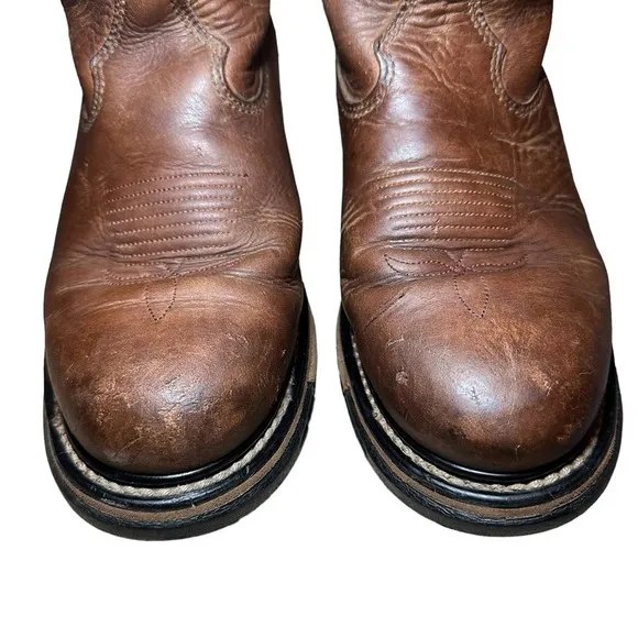 Rocky Original Ride Branson Roper Waterproof Western Pull On Boots Men’s Size 10