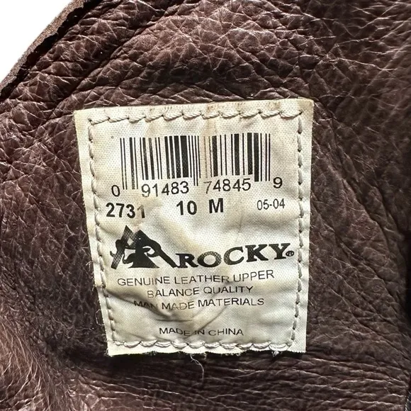 Rocky Original Ride Branson Roper Waterproof Western Pull On Boots Men’s Size 10