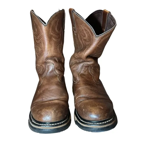 Rocky Original Ride Branson Roper Waterproof Western Pull On Boots Men’s Size 10
