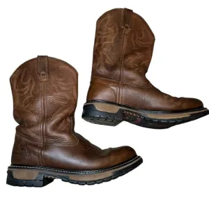 Rocky Original Ride Branson Roper Waterproof Western Pull On Boots Men’s Size 10