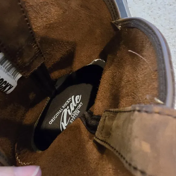 Rocky Original Ride Brown Leather Men's Boots Size 10W NIB