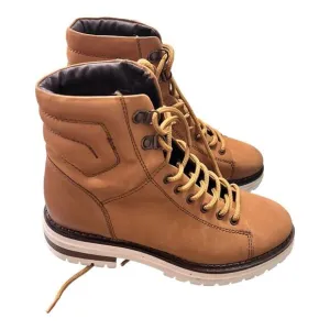 Roolee Elvis Hiking Boots Womens Size 39 (8) Camel Brown , Tan Lace Up