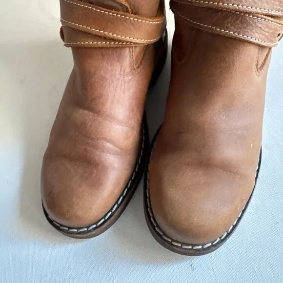 Root Brown Leather Knee High Riding Boots 7.5