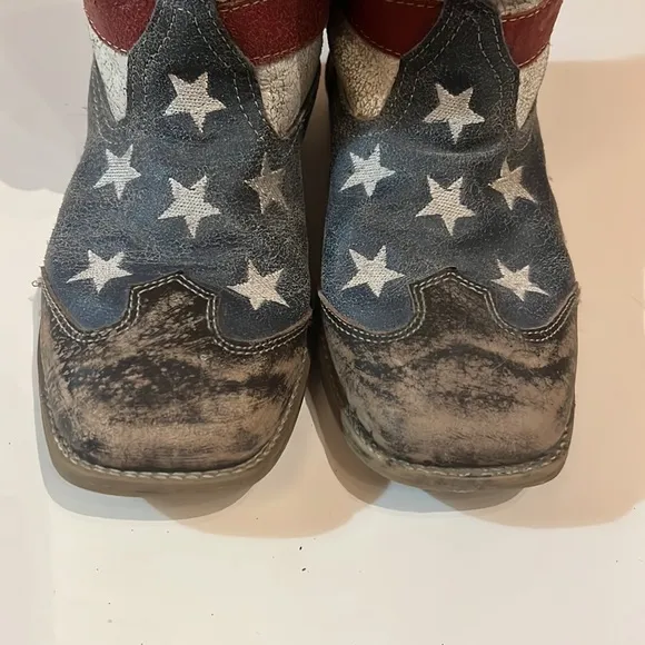 Roper Cowgirl boots, USA flag size 3 used in a great condition