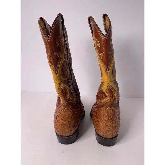 RUDEL EXOTIC Rare Women's Leather Cowboy Boots Sz 6‎