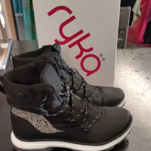 Ryka Black Rain &amp; Snow Boots with High-Top Design