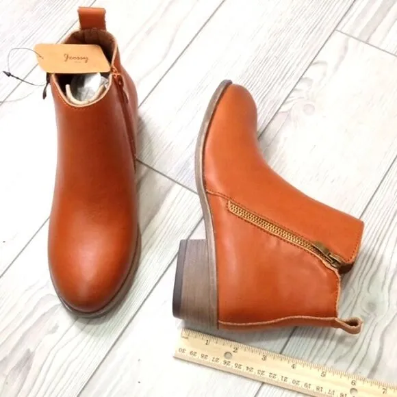 (S-3532)  Jeossy Women's Ankle Boots Thick Heel Sz 6
