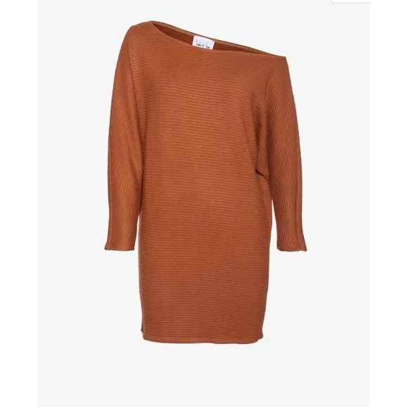 Sadie &amp; Sage Chloe Sweater Dress Size, Camel Brown, Size Small