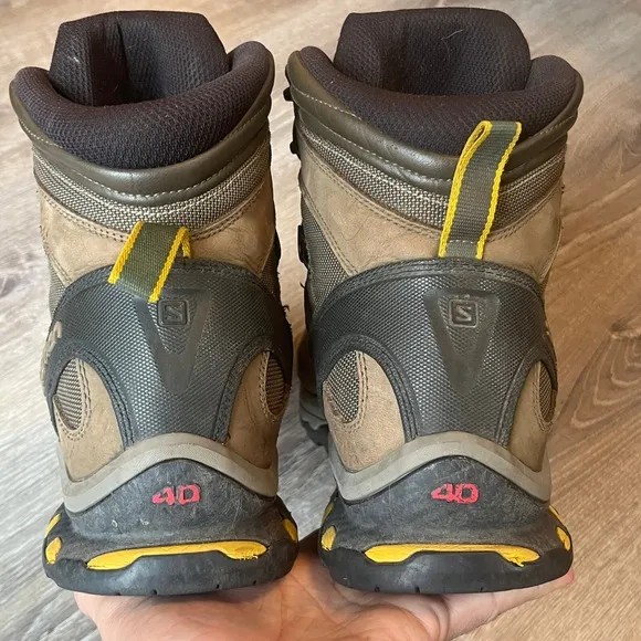 Salomon Quest 4D 2 GTX GORE-TEX Waterproof Brown Hiking Boot Mens 14 UK 13.5