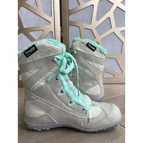 Salomon Snowtrip Thinsulate Women’s Sz 7.5 Winter Snow Boots Waterproof Gray