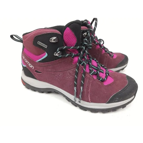 Salomon Women's Ellipse 2 Mid LTR GTX Hiking Boots Size 5.5 Purple