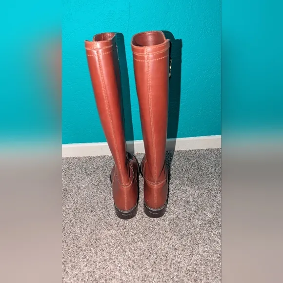 Salvatone Ferragamo Women's Brown Leather Riding Boots