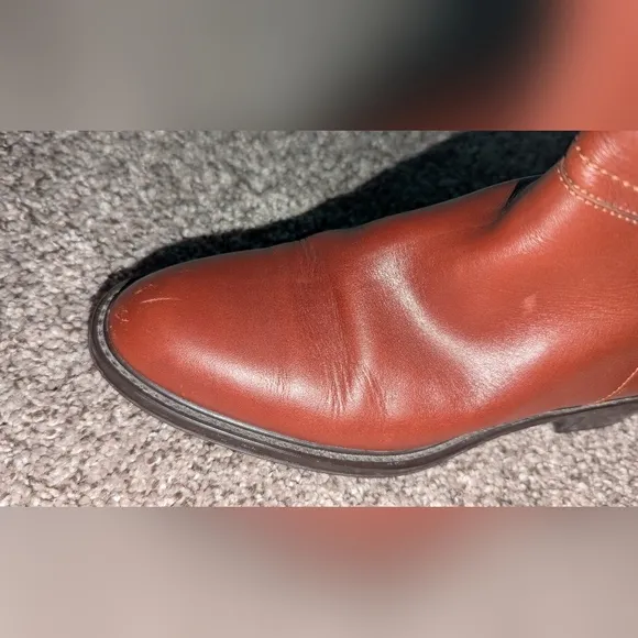 Salvatone Ferragamo Women's Brown Leather Riding Boots